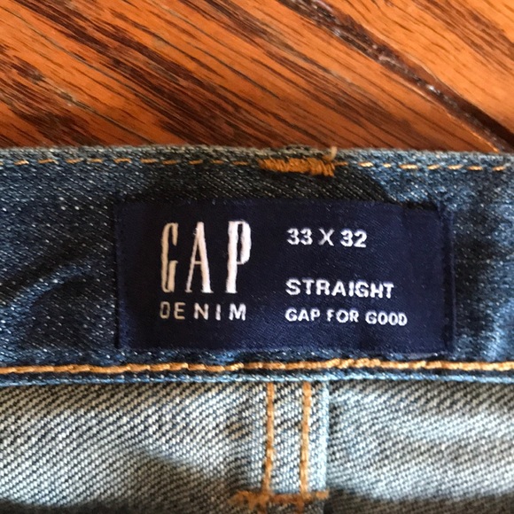 NWT Men’s 33 / 32 Gap Straight Denim Jean👖❤️ - Picture 4 of 6